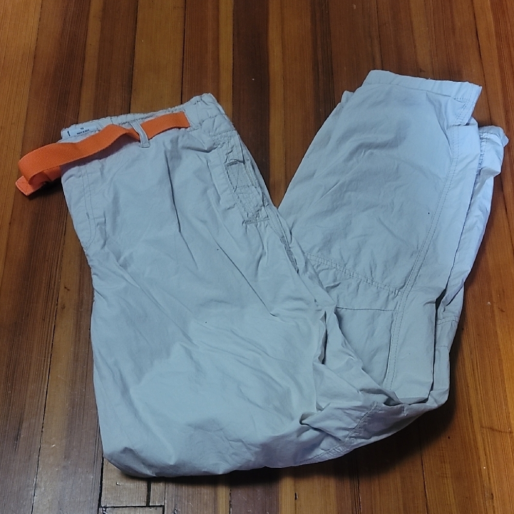Men's Gray Pants with Orange Accent